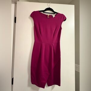 Bar III Fuchsia Cap Sleeve Midi Dress